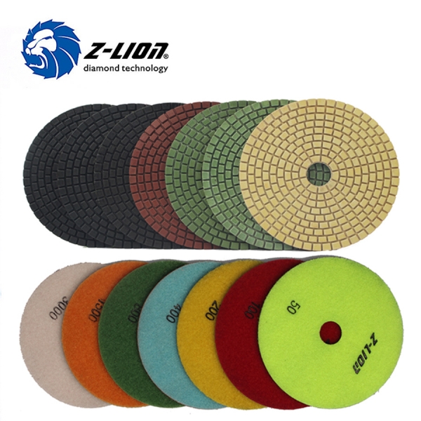 ZL-123A Resin Bond Diamond Flexible Polishing Pads for Granite Marble Stone Wet Use